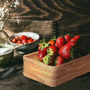 Cesto de Palha Rattan Feito a Mão - Loja Sem Barreiras