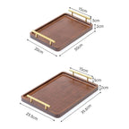 Bandeja Decorativa de Madeira Retangular com Alça - Loja Sem Barreiras