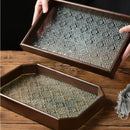 Bandeja de Vidro Organizadora com Base Floral - Loja Sem Barreiras