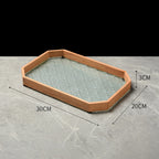 Bandeja de Vidro Organizadora com Base Floral - Loja Sem Barreiras