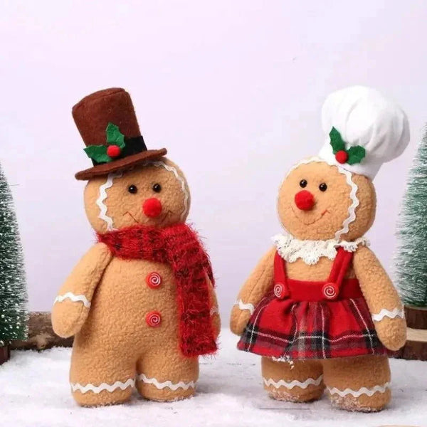 Boneco de Pelúcia Biscoito Natalino Decoração de Natal - Loja Sem Barreiras