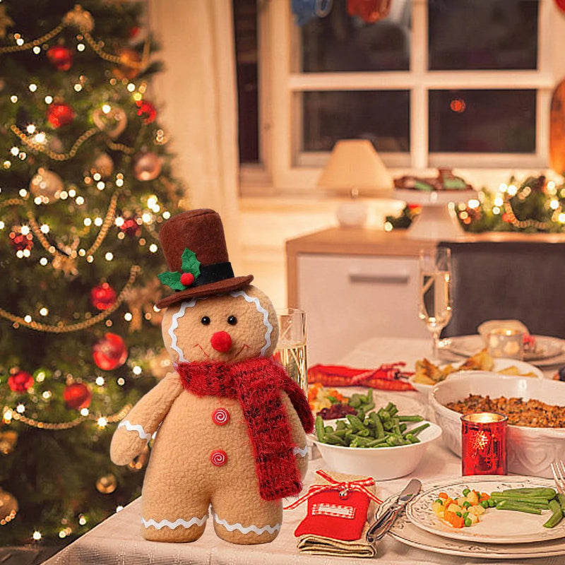 Boneco de Pelúcia Biscoito Natalino Decoração de Natal - Loja Sem Barreiras