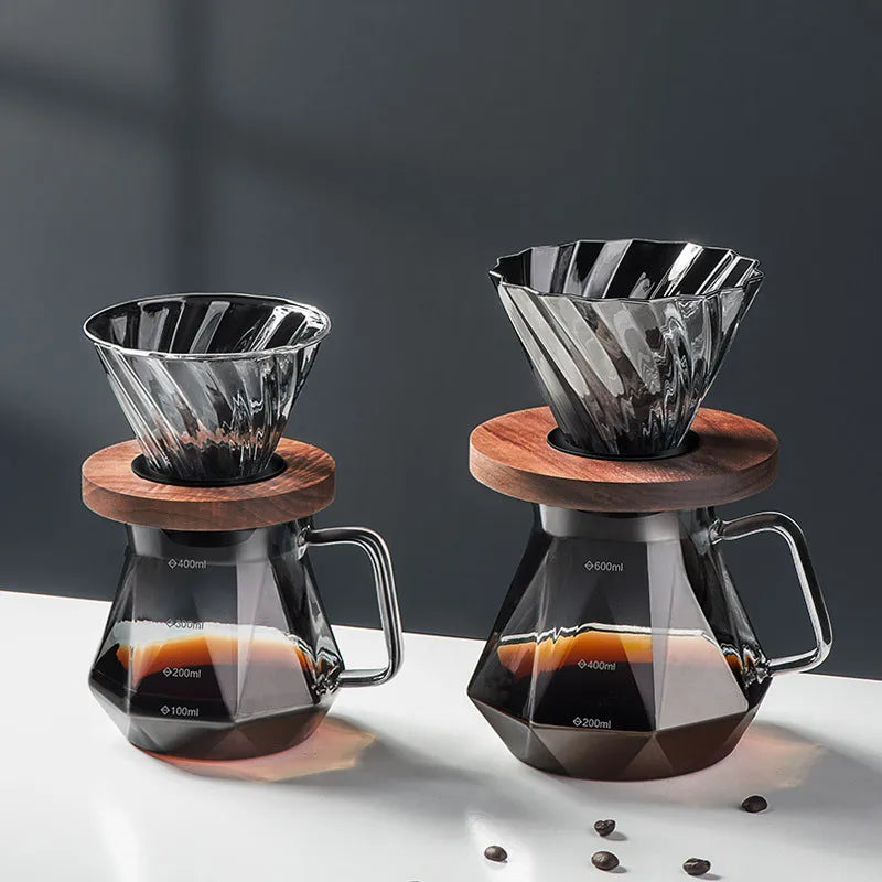 Bule de Café Vidro Borossilicato Coador de Café Hario V60 - Loja Sem Barreiras