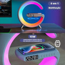 Carregador por Indução + Despertador + Luminária - Loja Sem Barreiras