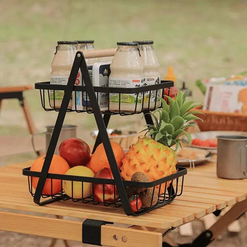 Cesta de Fruta 2 Andares Fruteira de Mesa - Loja Sem Barreiras
