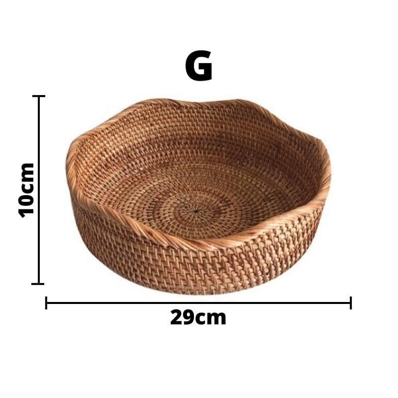 Cesta de Vime em Rattan Feita a Mão - Loja Sem Barreiras