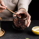 Conjunto de Potes de Vidro Tampa de Madeira - Loja Sem Barreiras