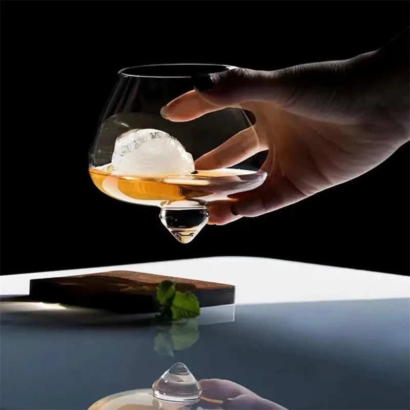 Copo de Whisky Cristal Barriga Rotativo - Loja Sem Barreiras