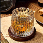 Copo de Whisky Cristal com Base Rotativo - Loja Sem Barreiras