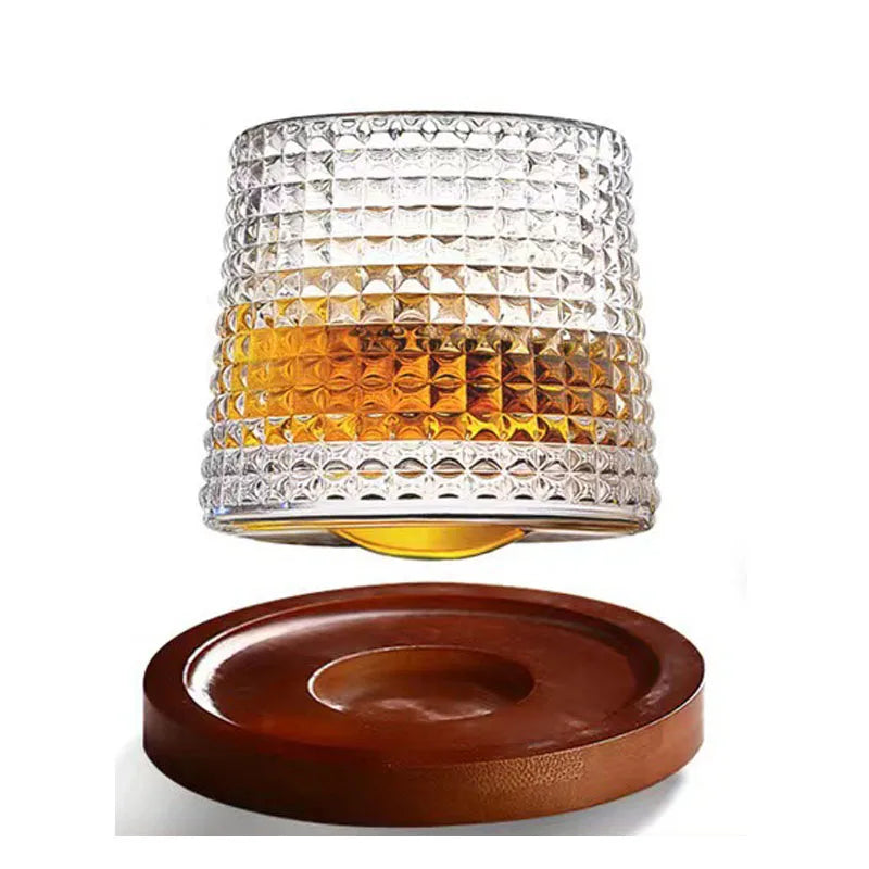 Copo de Whisky Cristal com Base Rotativo - Loja Sem Barreiras