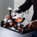 Decanter Whisky Globo Conjunto Recipiente de Vidro - Loja Sem Barreiras