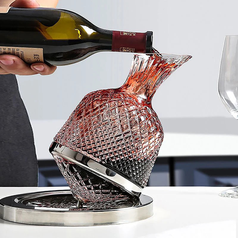 Decanter de Vinho Recipiente de Vidro Cristal Decantador - Loja Sem Barreiras