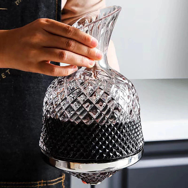 Decanter de Vinho Recipiente de Vidro Cristal Decantador - Loja Sem Barreiras