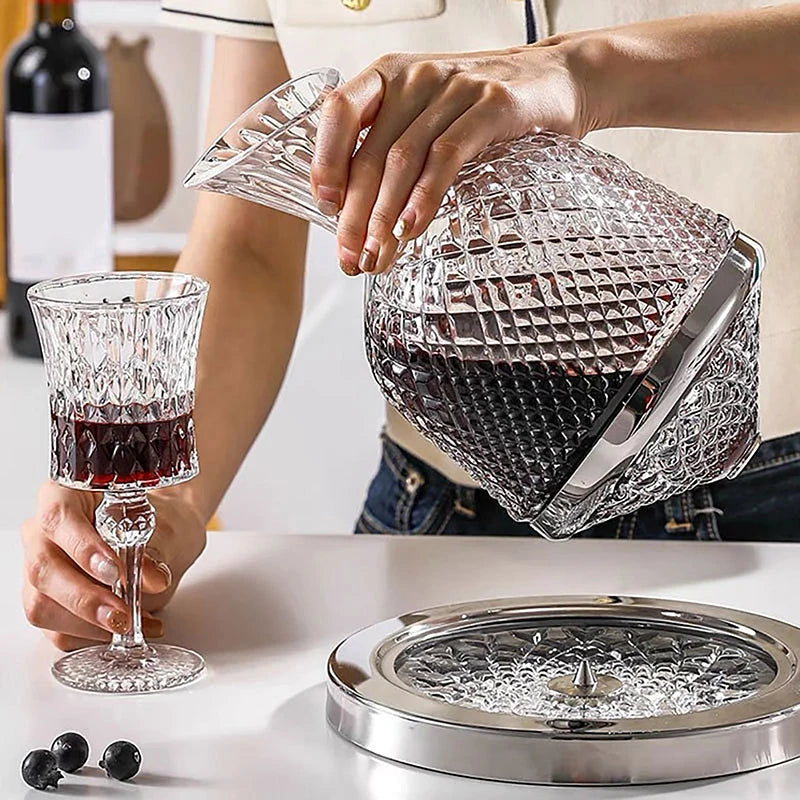 Decanter de Vinho Recipiente de Vidro Cristal Decantador - Loja Sem Barreiras