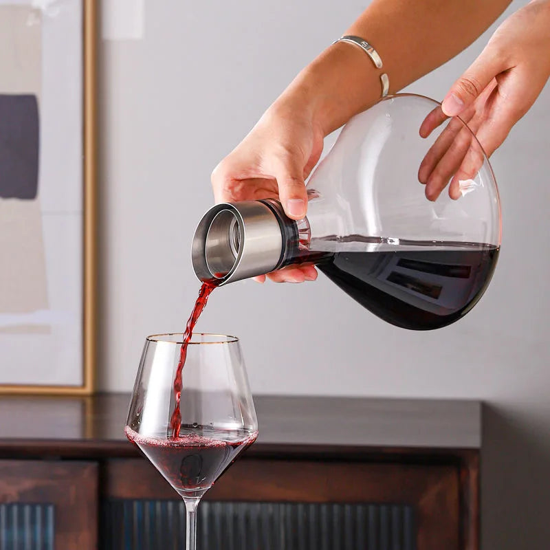 Decanter de Vinho Vidro Iceberg Aerador - Loja Sem Barreiras