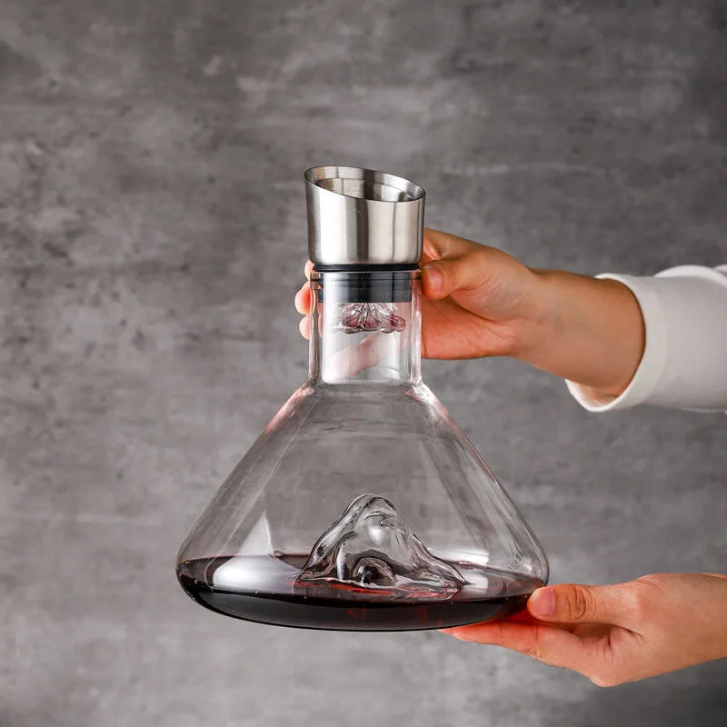 Decanter de Vinho Vidro Iceberg Aerador - Loja Sem Barreiras