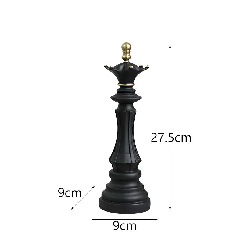 Decoração de Mesa Resina Estátua Peças de Xadrez - Loja Sem Barreiras