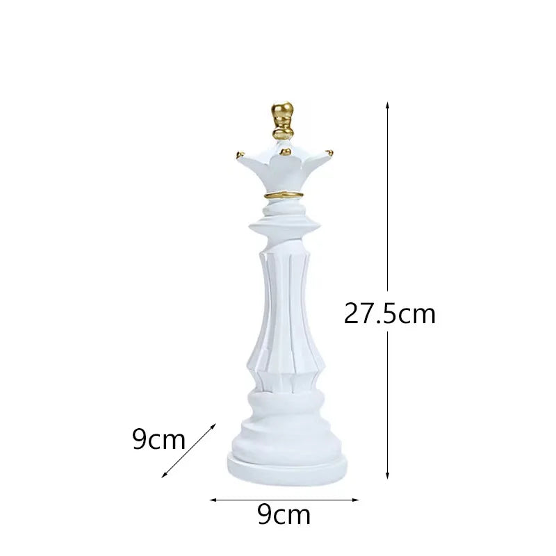 Decoração de Mesa Resina Estátua Peças de Xadrez - Loja Sem Barreiras