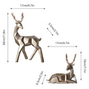 Decoração de Mesa de Resina Estátua Cervo 2 Peças - Loja Sem Barreiras