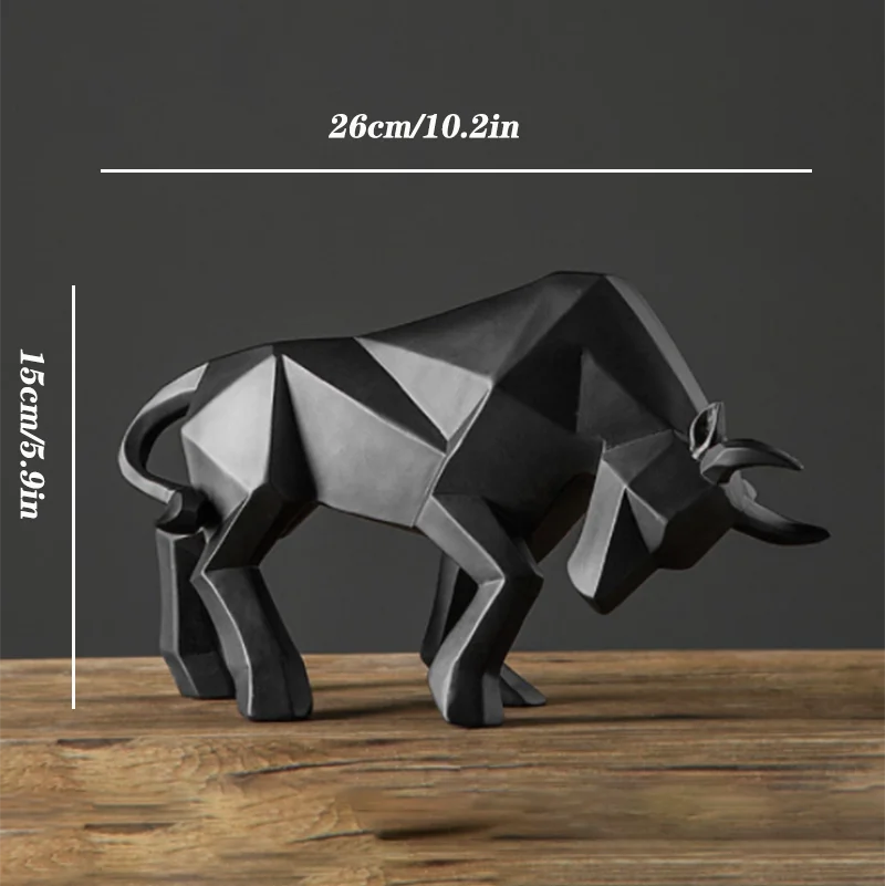Decoração de Mesa de Resina Estátua Touro - Loja Sem Barreiras