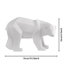 Escultura Decorativa de Urso Polar Geométrico em Resina - Loja Sem Barreiras