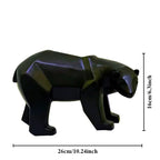 Escultura Decorativa de Urso Polar Geométrico em Resina - Loja Sem Barreiras