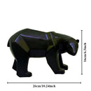 Escultura Decorativa de Urso Polar Geométrico em Resina - Loja Sem Barreiras