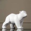 Escultura Decorativa de Urso Polar Geométrico em Resina - Loja Sem Barreiras