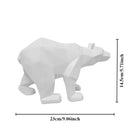 Escultura Decorativa de Urso Polar Geométrico em Resina - Loja Sem Barreiras
