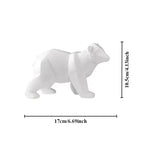 Escultura Decorativa de Urso Polar Geométrico em Resina - Loja Sem Barreiras