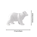 Escultura Decorativa de Urso Polar Geométrico em Resina - Loja Sem Barreiras