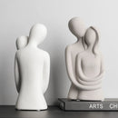 Escultura Nórdica em Cerâmica de Casal Abstrato - Loja Sem Barreiras