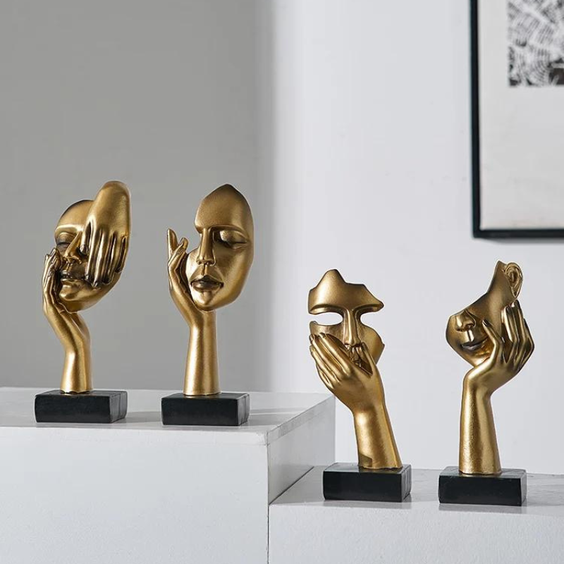 Estátua Decorativa de Resina Abstrata Nórdica - Loja Sem Barreiras