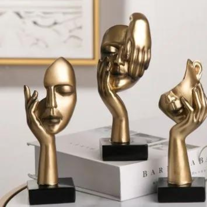 Estátua Decorativa de Resina Abstrata Nórdica - Loja Sem Barreiras