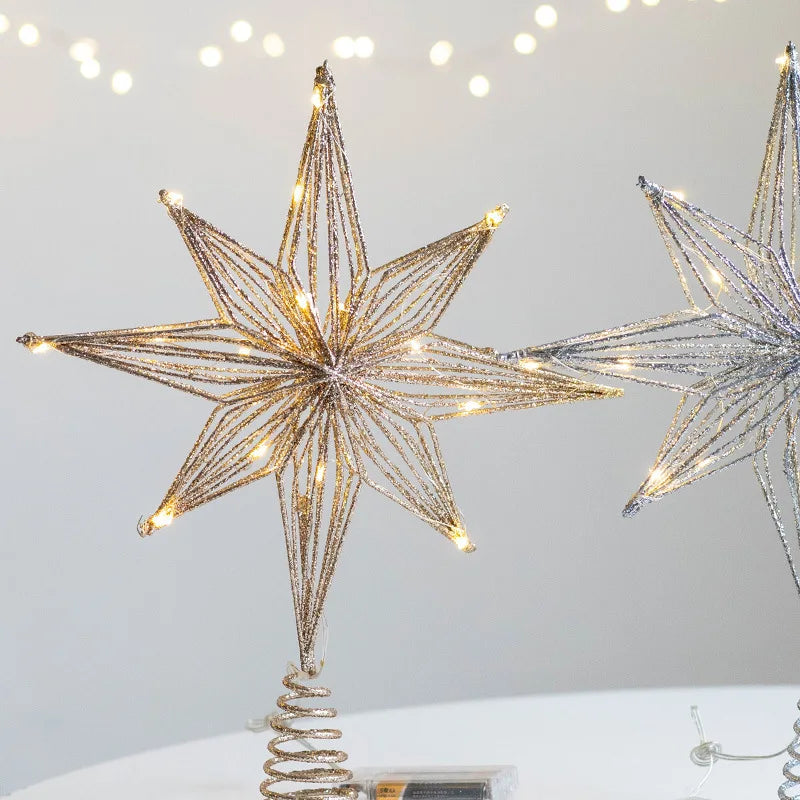 Estrela LED Para Árvore de Natal Decoração de Natal - Loja Sem Barreiras