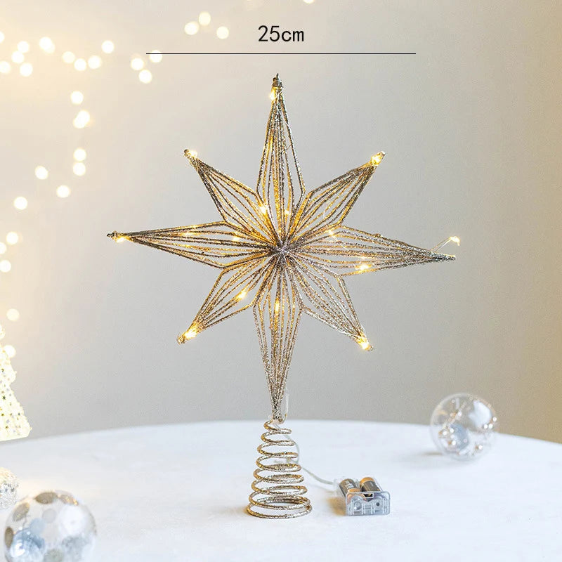 Estrela LED Para Árvore de Natal Decoração de Natal - Loja Sem Barreiras