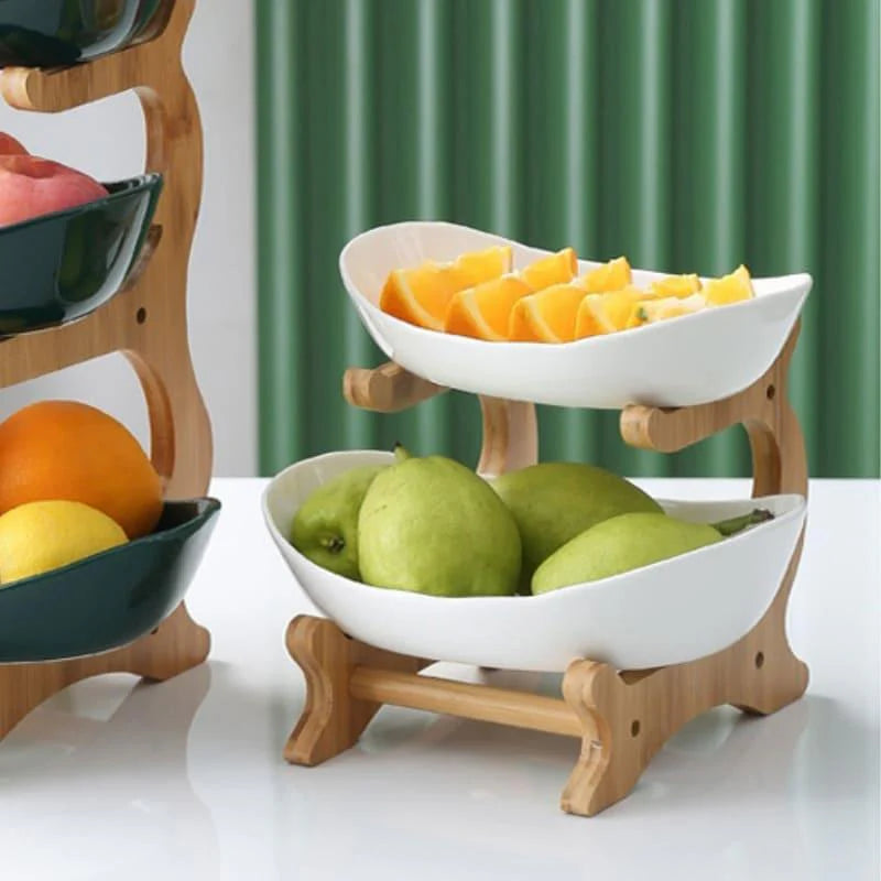 Fruteira de Mesa Cesta de Fruta Bambu - Loja Sem Barreiras