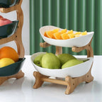 Fruteira de Mesa Cesta de Fruta Bambu - Loja Sem Barreiras