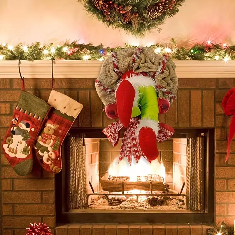 Guirlanda Natalina para Porta com Pernas de Duende - Loja Sem Barreiras