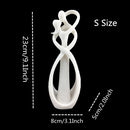 Escultura Abstrata de Casal Beijando em Resina