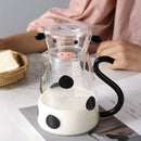 Jarra de Vidro Borossilicato com Copo Temático Vaquinha - Loja Sem Barreiras