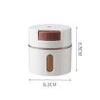 Kit 6 Porta Temperos e Condimentos de Parede Magnético com Dosador - Loja Sem Barreiras