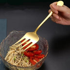 Kit Utensílios de Cozinha 6 Peças em Aço Inox Dourado e Prata - Loja Sem Barreiras