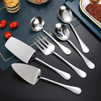 Kit Utensílios de Cozinha 6 Peças em Aço Inox Dourado e Prata - Loja Sem Barreiras