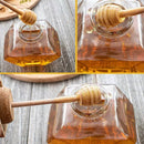 Meleira de Vidro Porta Mel com Colher e Tampa de Madeira - Loja Sem Barreiras