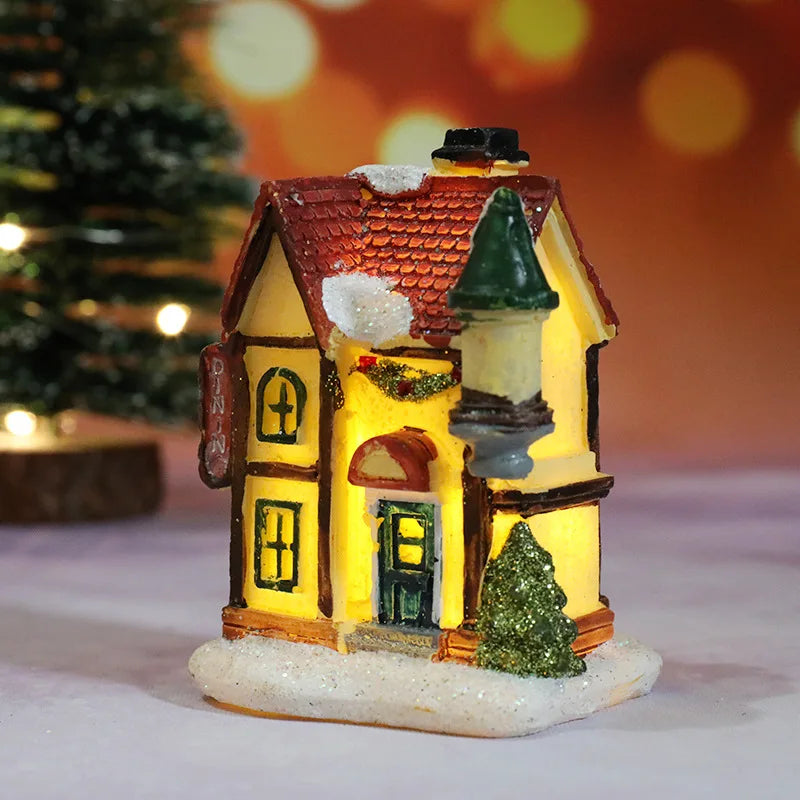Mini Casas Decorativas de Natal com Iluminação - Loja Sem Barreiras