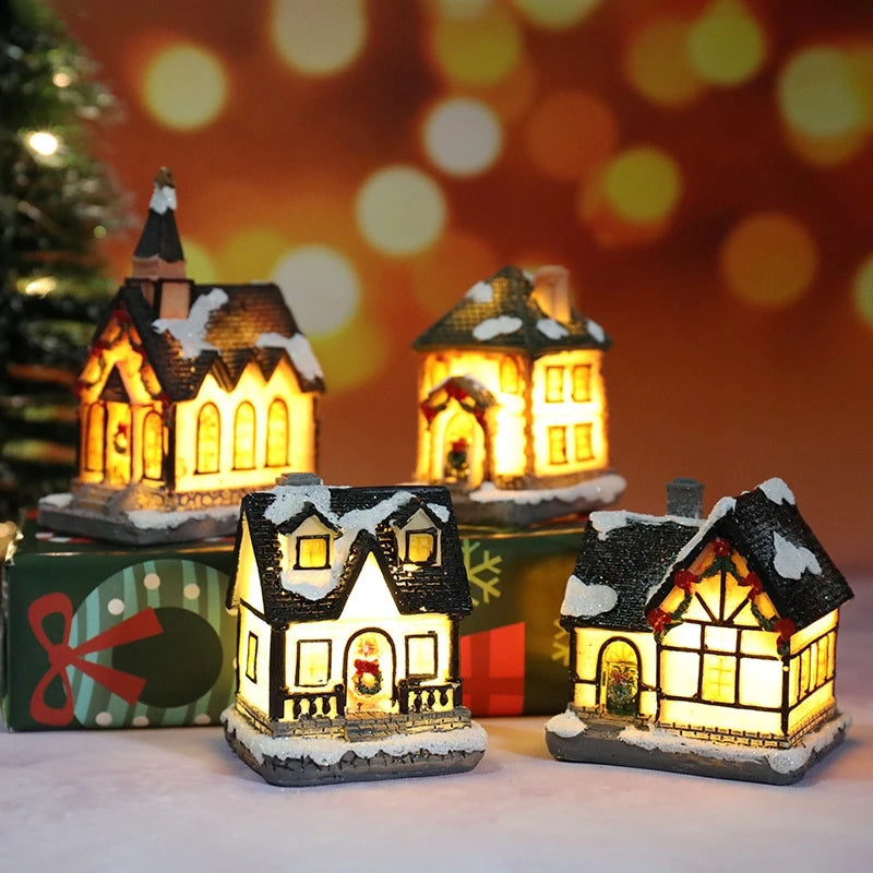 Mini Casas Decorativas de Natal com Iluminação - Loja Sem Barreiras