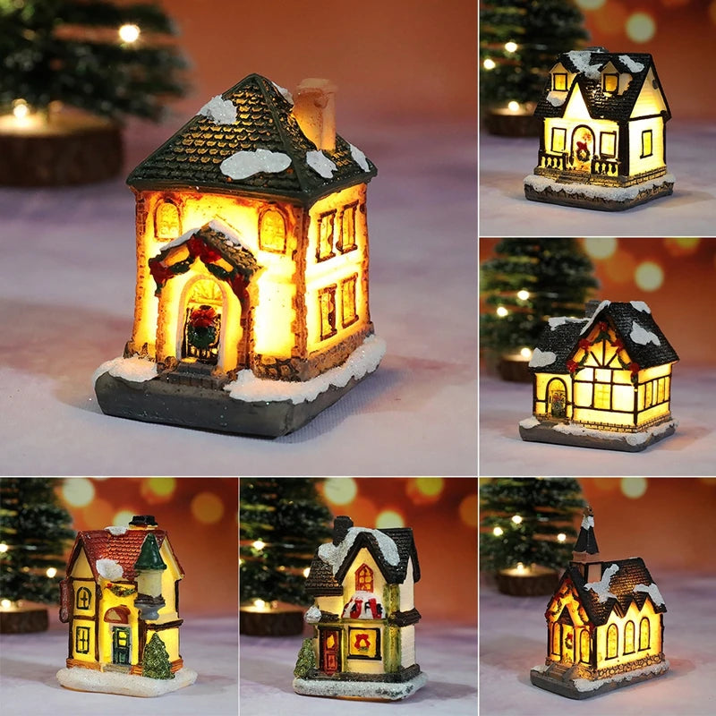 Mini Casas Decorativas de Natal com Iluminação - Loja Sem Barreiras