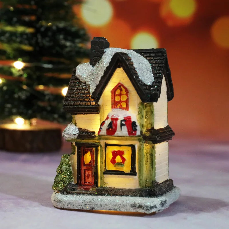 Mini Casas Decorativas de Natal com Iluminação - Loja Sem Barreiras