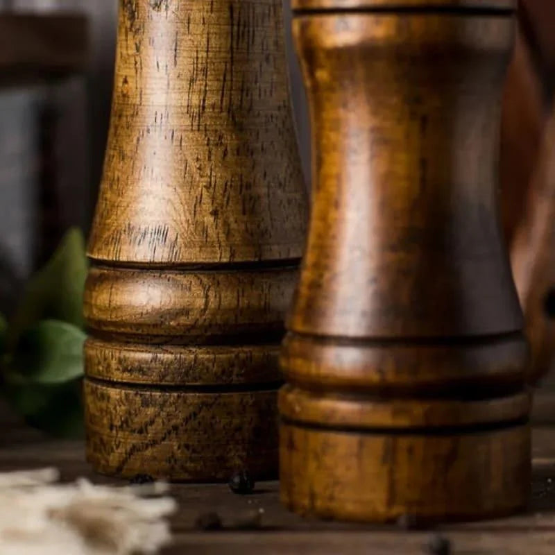 Moedor de Pimenta e Temperos Manual de Madeira - Loja Sem Barreiras